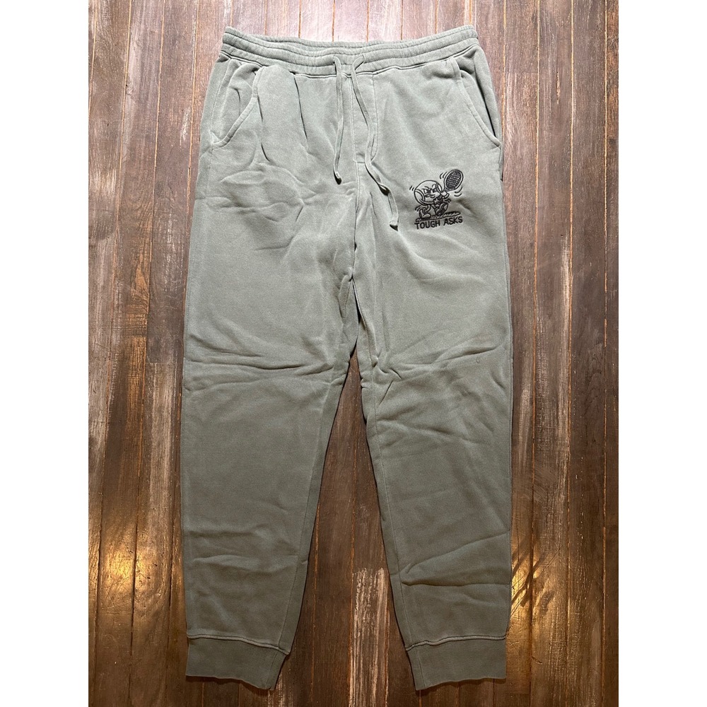 Independent Trading Company Tough Asks Tennis Graphic Sweatpants Green Mens L